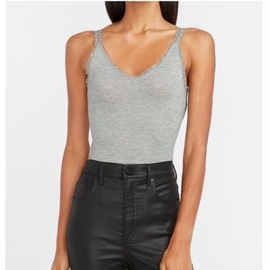 Lace Trim V-Neck Cami - Small